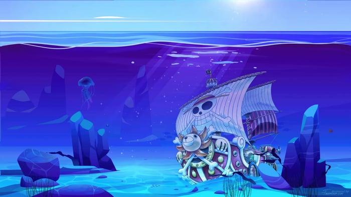 Thousand Sunny Ship Underwater