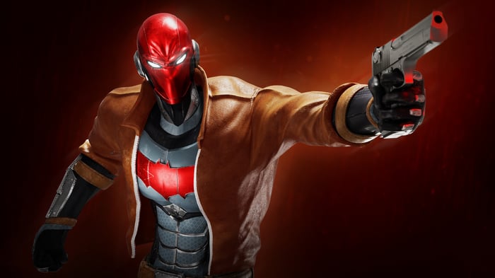 Red Hood Holding a Gun