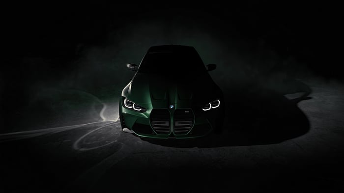 Green BMW M3 Competition Front View