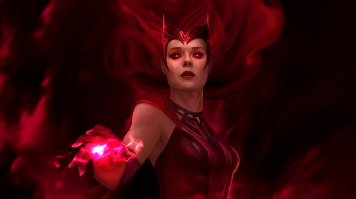 Scarlet Witch with red energy
