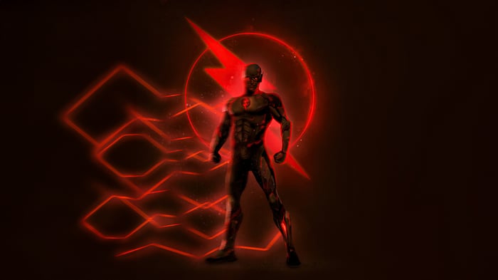 Reverse Flash with Red Lightning Symbol