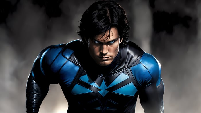 Nightwing with blue aura