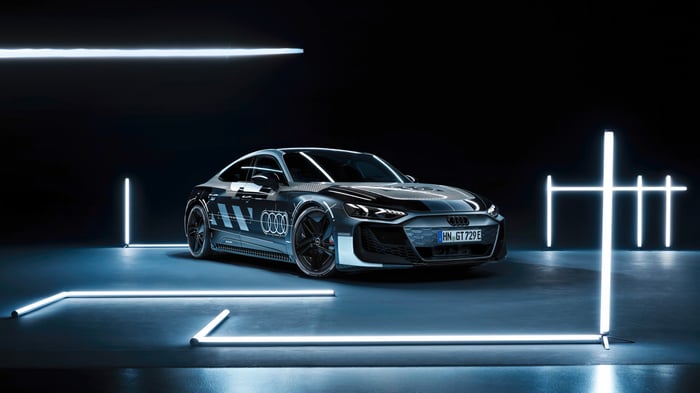Audi RS E-Tron GT Prototype with Neon Lights
