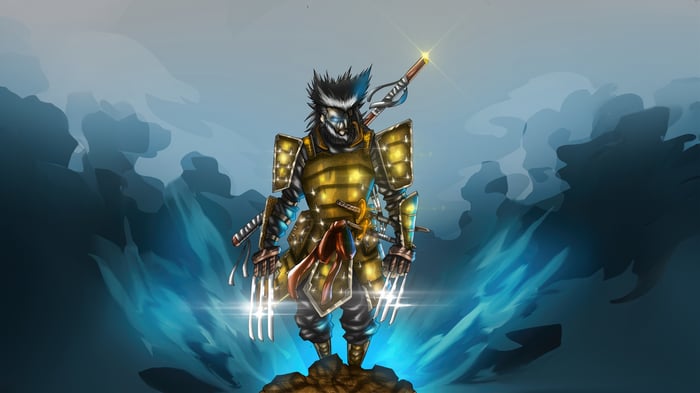 Wolverine as a Samurai with Claws