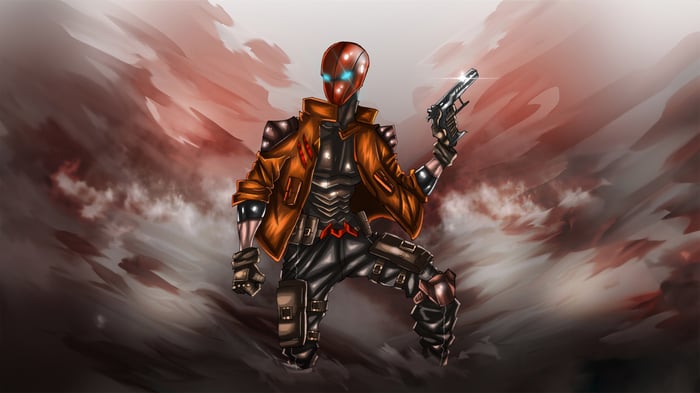 Red Hood Fanart with Gun
