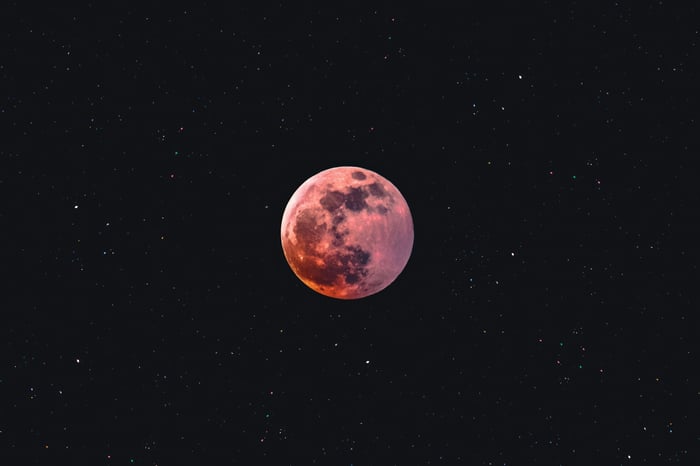 Full Moon in a Starry Night Sky