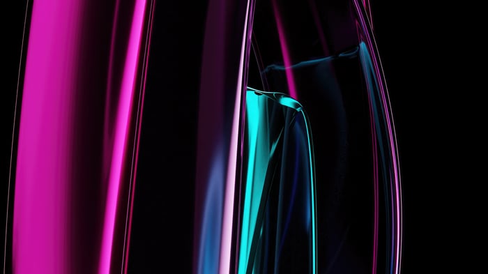 Abstract Neon Glow Structure