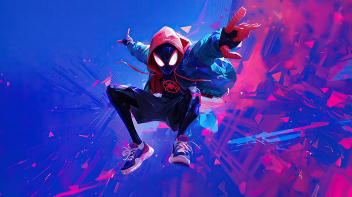 Miles Morales in a dynamic pose