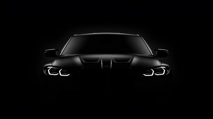 Matt Black BMW M3 Competition Front View