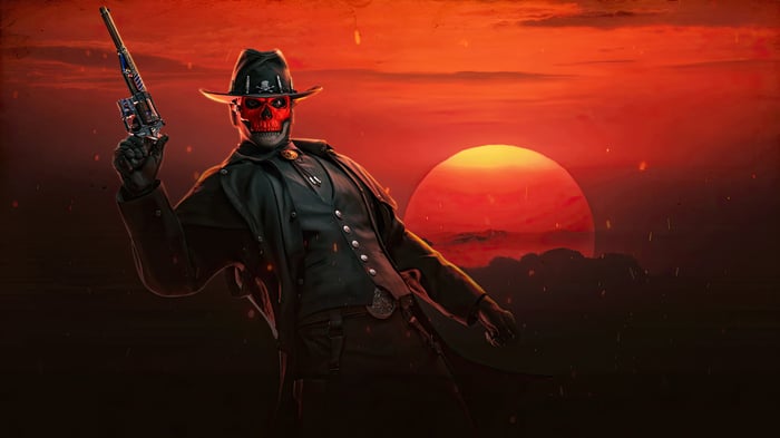 Call of Duty Gunslinger Ghost with Red Skull Mask