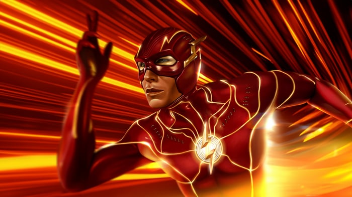 The Flash running at super speed