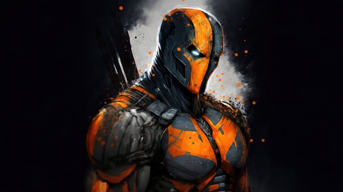 Deathstroke in Orange and Black Armor