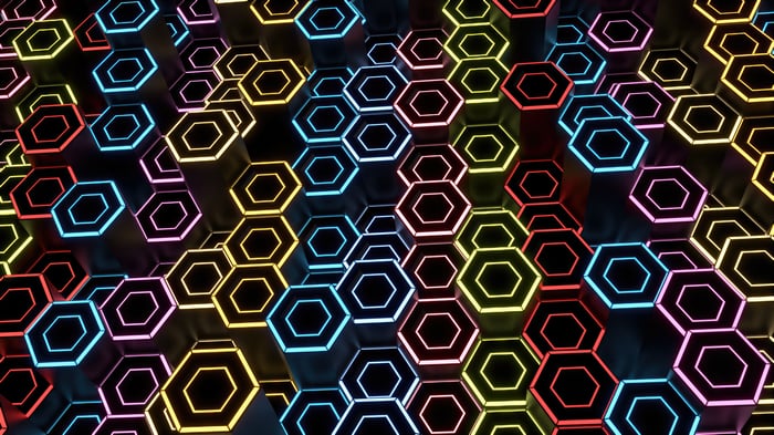 Hexagonal Harmony Honeycomb Glow Abstract Pattern
