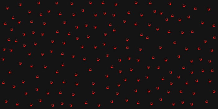 Red pyramid shapes on a dark background