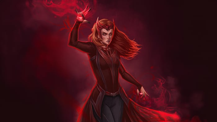 Scarlet Witch using her powers