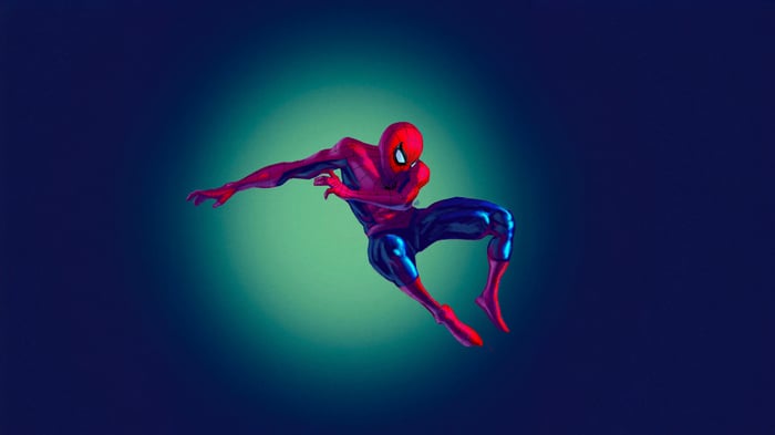 Spiderman in a dynamic pose
