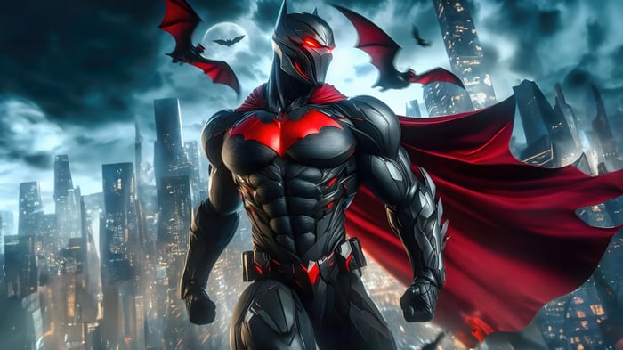 Batman Beyond Confrontation with Bats in City