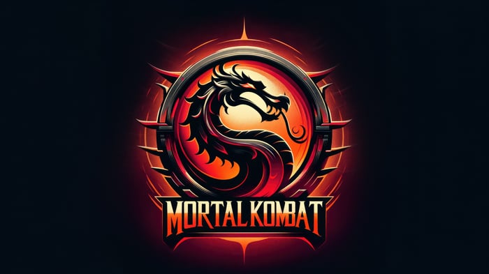 Mortal Kombat Logo with Dragon