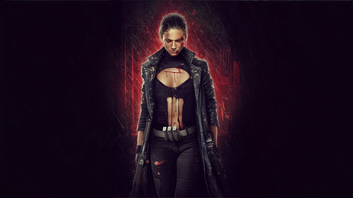 The Lady Punisher with Skull Emblem