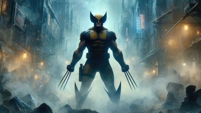 Wolverine in a Futuristic City