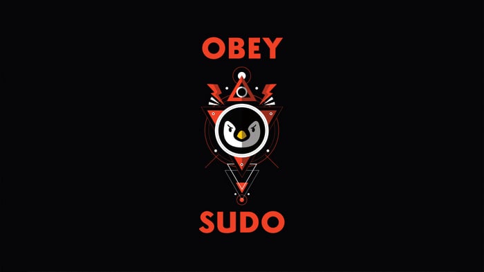 Linux Obey Sudo Penguin Graphic