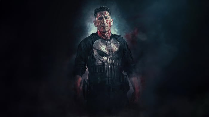 The Punisher with a Skull Vest