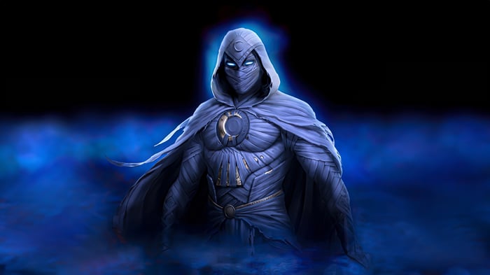 Moon Knight in blue mist