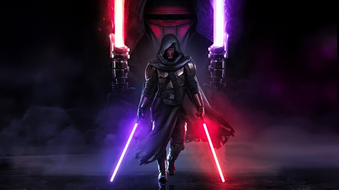 Darth Revan with two lightsabers
