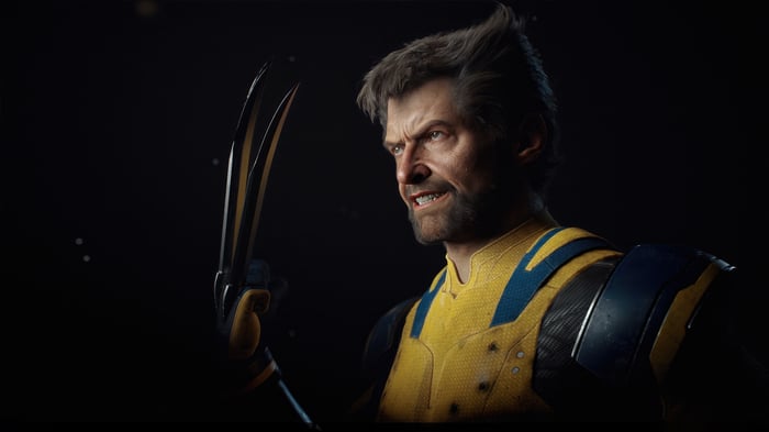Wolverine with adamantium claws