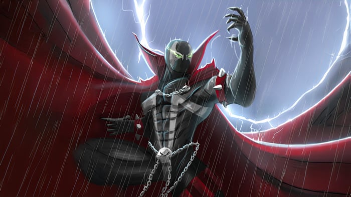 Spawn in a thunderstorm with lightning