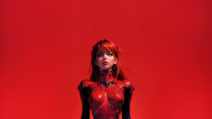 Asuka Langley Soryu in a red plugsuit
