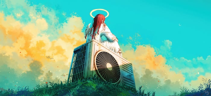 Angel on an Air Conditioner Unit