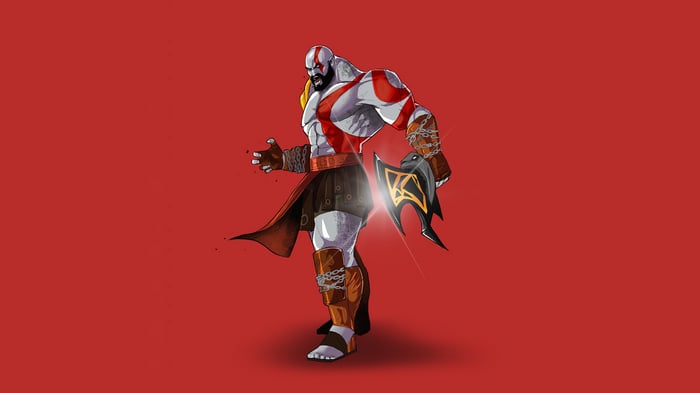 Kratos with Shield and Blades