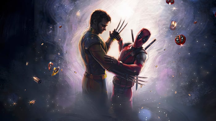 Deadpool and Wolverine in Space