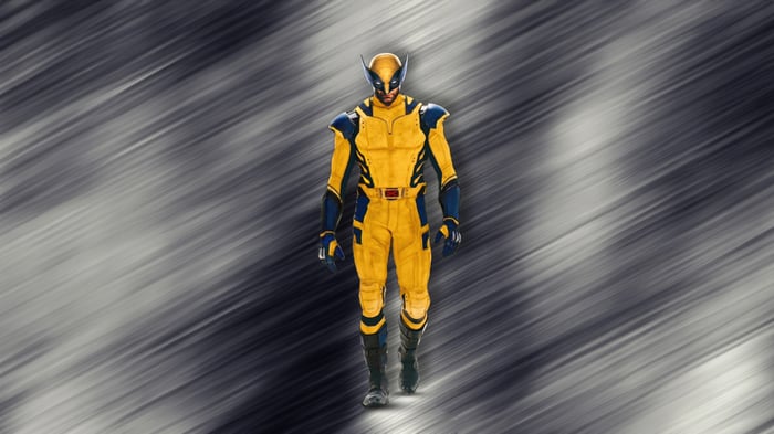 Wolverine in his yellow and blue suit
