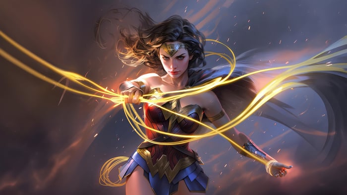 Wonder Woman with Lasso of Truth