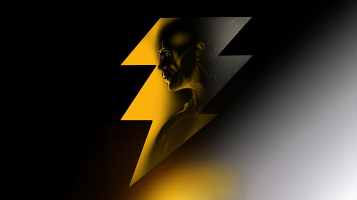 Black Adam Lightning Bolt Portrait