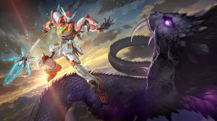 Naraka Bladepoint X Okawara Kunio Robot vs Serpent