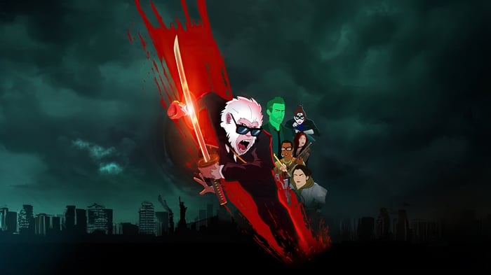 Marvel Hit Monkey and allies in a city
