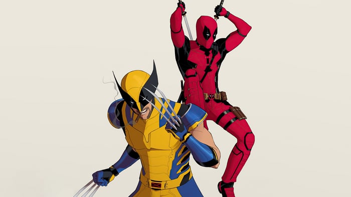 Deadpool And Wolverine Sketch Art
