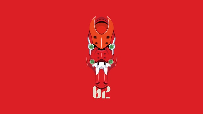 Evangelion Unit 02 Minimalist Design