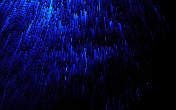 Dark Blue Abstract Digital Art