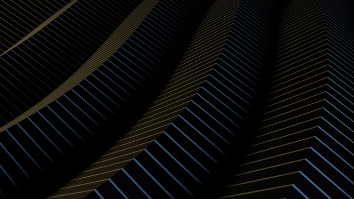 Black and gold abstract geometric shapes