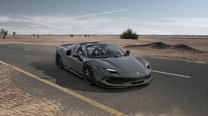 Novitec Ferrari 296 GTS Aero in Desert Landscape