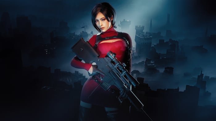 Ada Wong with Sniper Rifle in Resident Evil