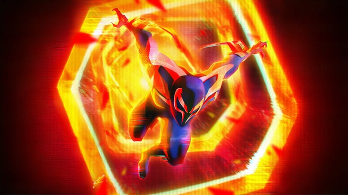 Spider-Man 2099 in a Hexagonal Portal