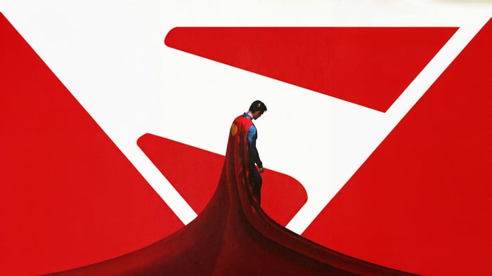 Superman with a large red S symbol