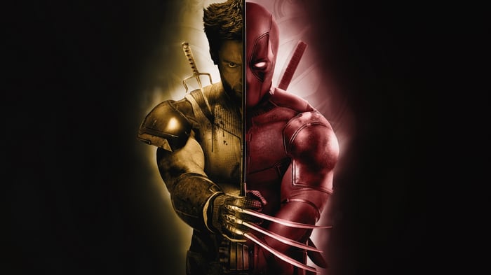 Deadpool and Wolverine split image