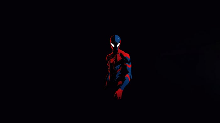 Miles Morales in a minimalist style