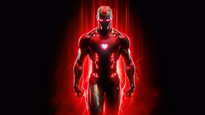 Iron Man Suit with Red Energy